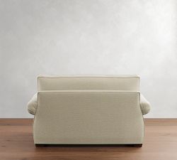 Pearce Roll Arm Twin Sleeper Sofa with Memory Foam Mattress (64&quot;)