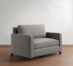 Cameron Square Arm Twin Sleeper Sofa with Memory Foam Mattress (54&quot;)