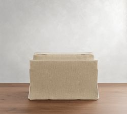 Buchanan Square Arm Slipcovered Twin Sleeper Sofa with Memory Foam Mattress (54&quot;)