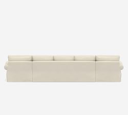 Pearce Roll Arm Slipcovered 4-Piece Double Chaise Sectional (168&quot;)
