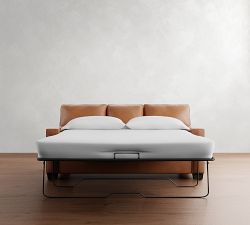 Buchanan Square Arm Leather Sleeper Sofa (84&quot;)