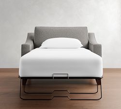 Cameron Slope Arm Twin Sleeper Sofa with Air Topper (53&quot;)