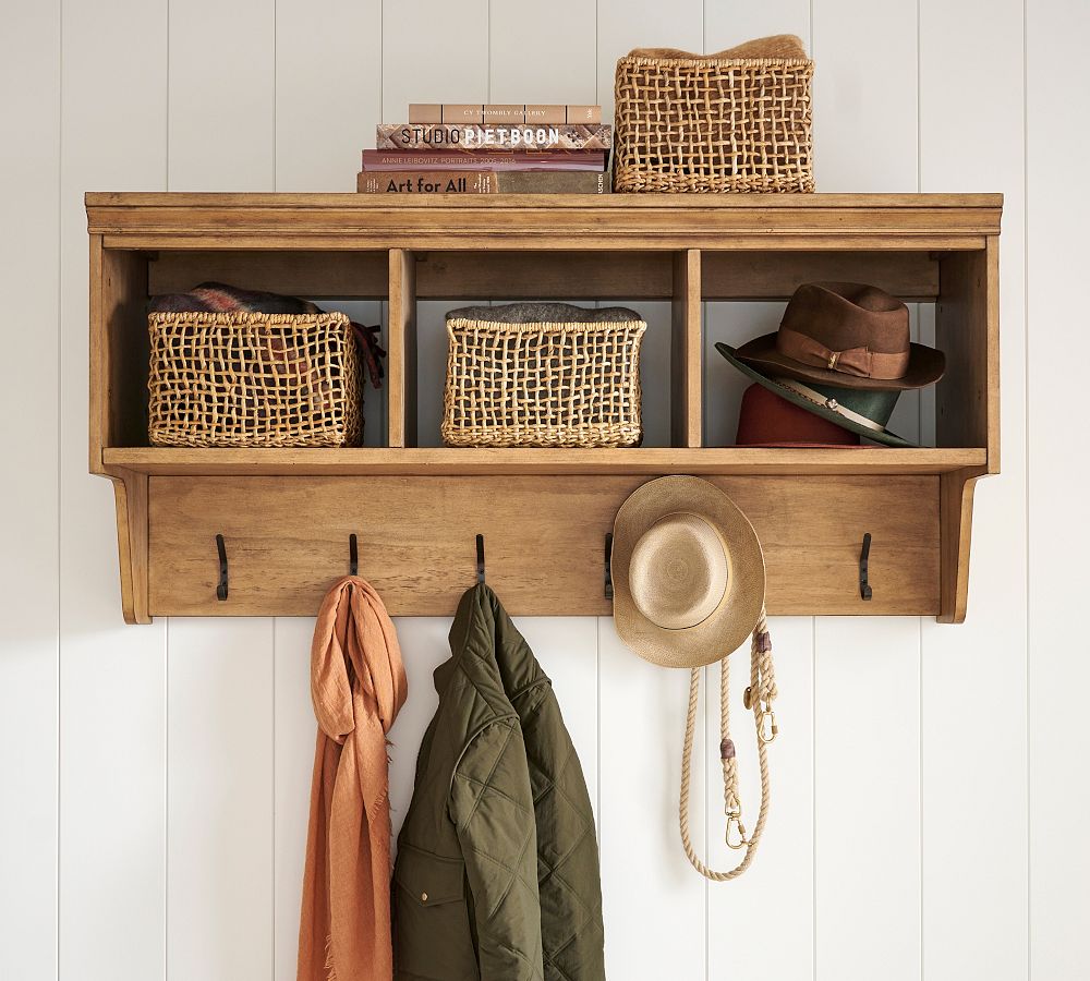 Heritage Farmhouse Entryway Wall Shelf