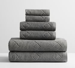 Easy Care Sculpted Organic Towel Bundle - Set of 6