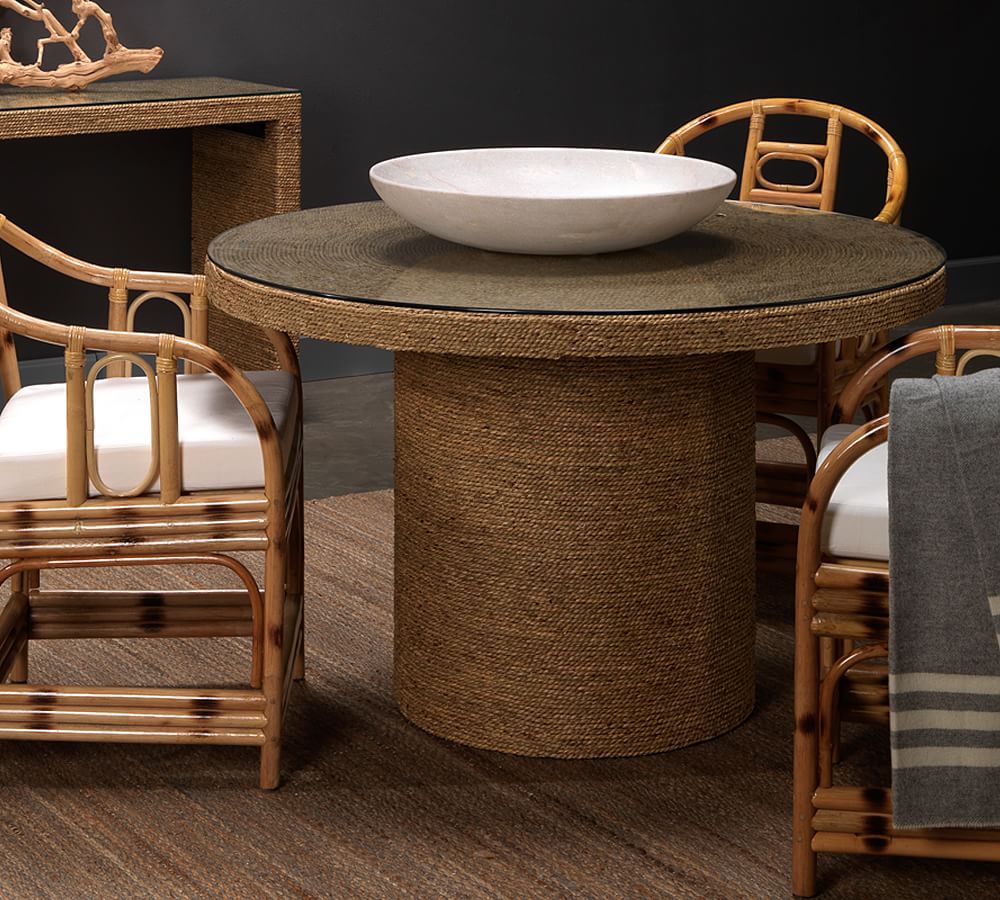 Jacobs Round Seagrass Pedestal Table (48&quot;)