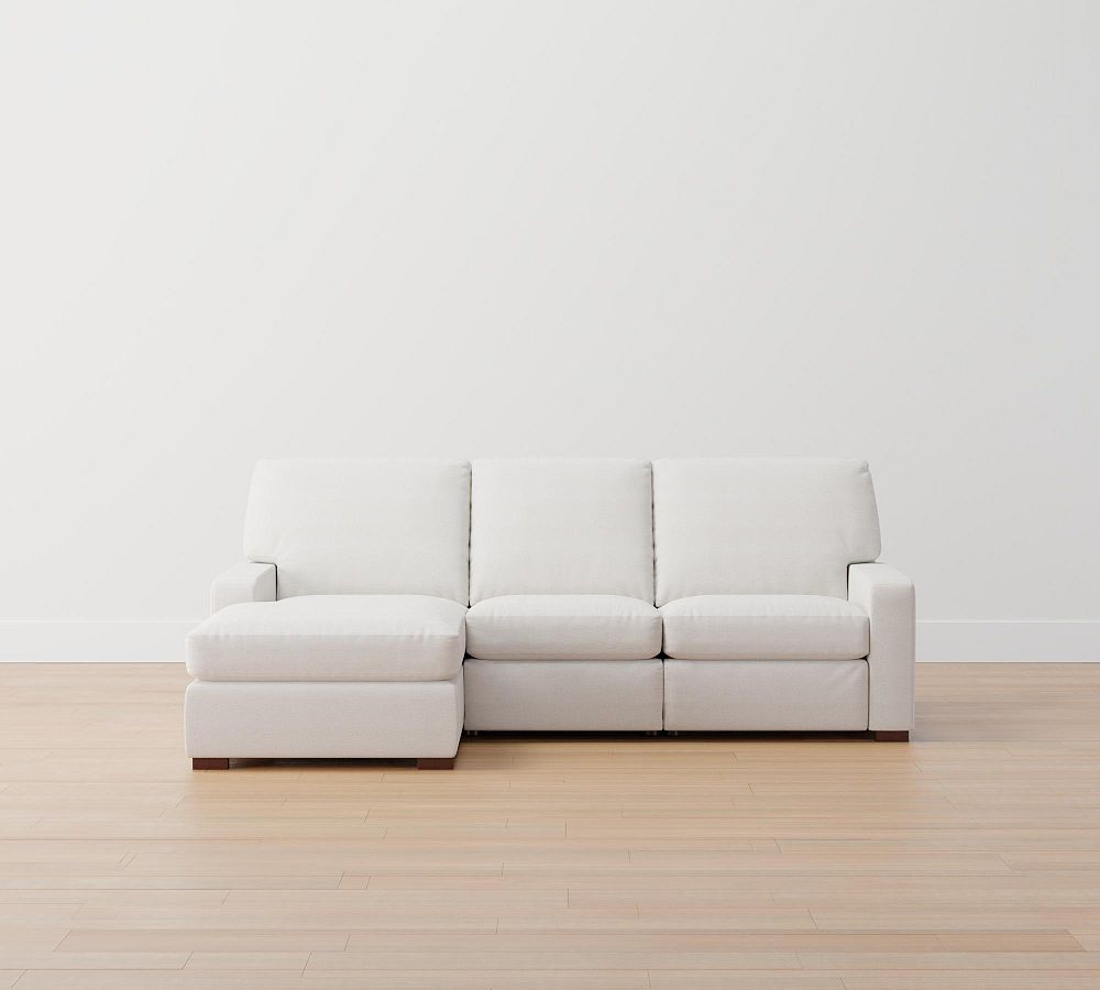 Turner Square Arm Power Reclining Chaise Sectional (105&quot;&ndash;117&quot;)