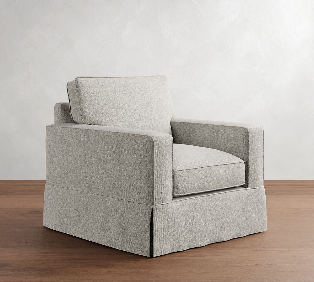 PB Comfort Square Arm Slipcovered Chair