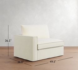 Build Your Own Westwood Square Arm Flange Edge Slipcovered Sectional