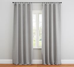 Custom Belgian Flax Linen Blackout Curtain - Flagstone