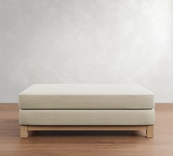Jake Seadrift Wood Base Sectional Ottoman