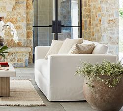 Jake Slipcovered Outdoor Sofa (85&quot;)