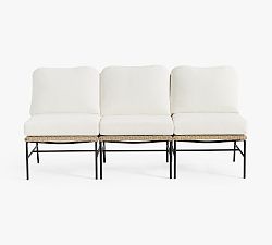 Tulum Wicker 3-Piece Armless Outdoor Sofa (69&quot;)