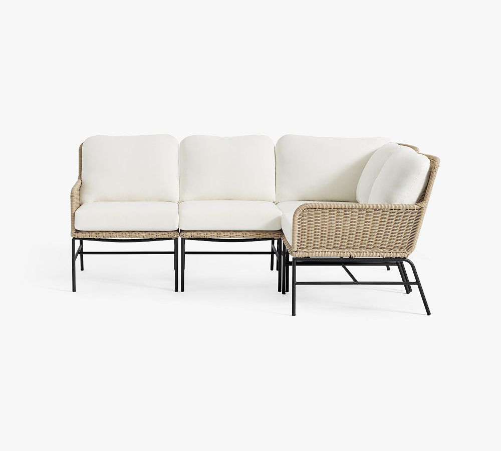 Tulum Wicker 4-Piece L-Shaped Outdoor Sectional (96&quot;)