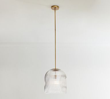 Cooper Ribbed Glass Pendant Light (5"-14") | Stylish Decor