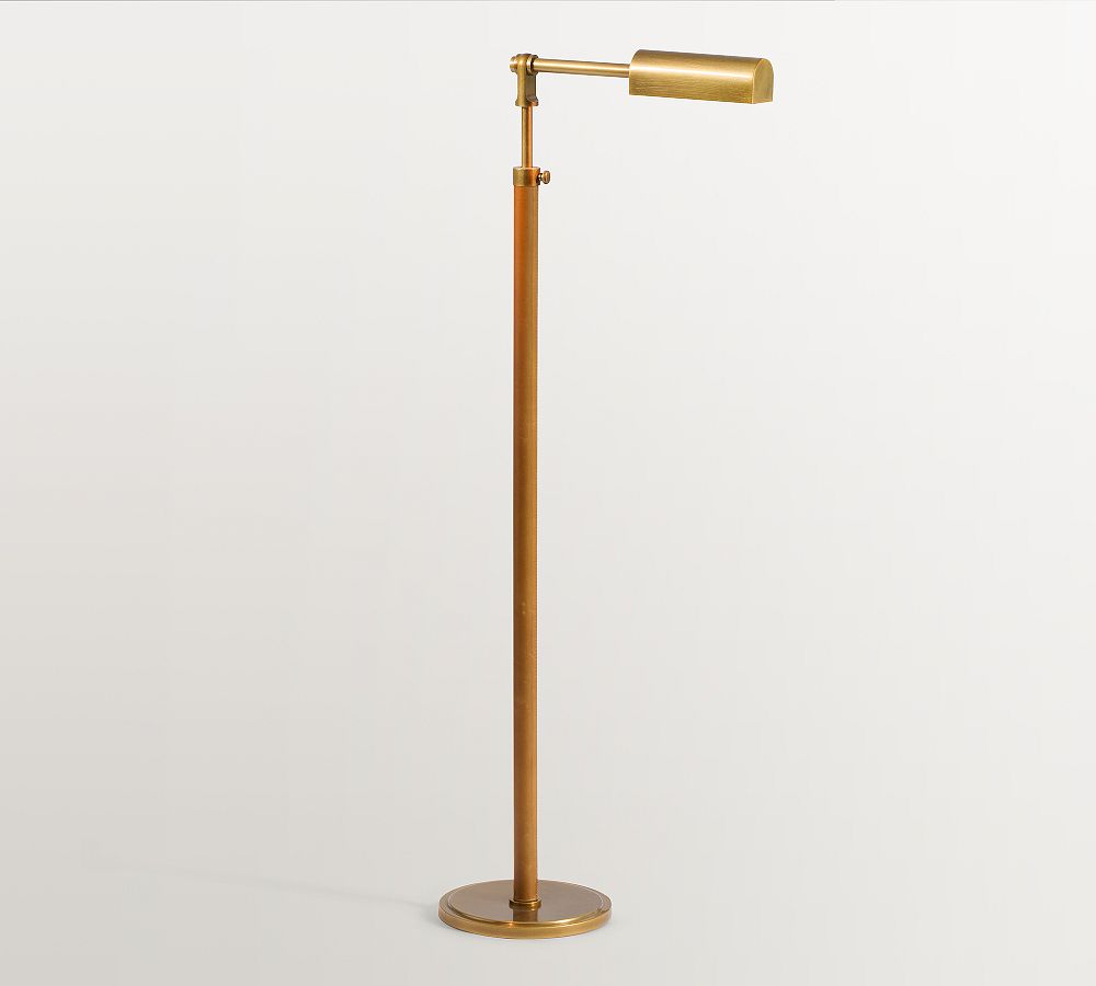 Chambers Leather Adjustable Task Floor Lamp (37&quot;)