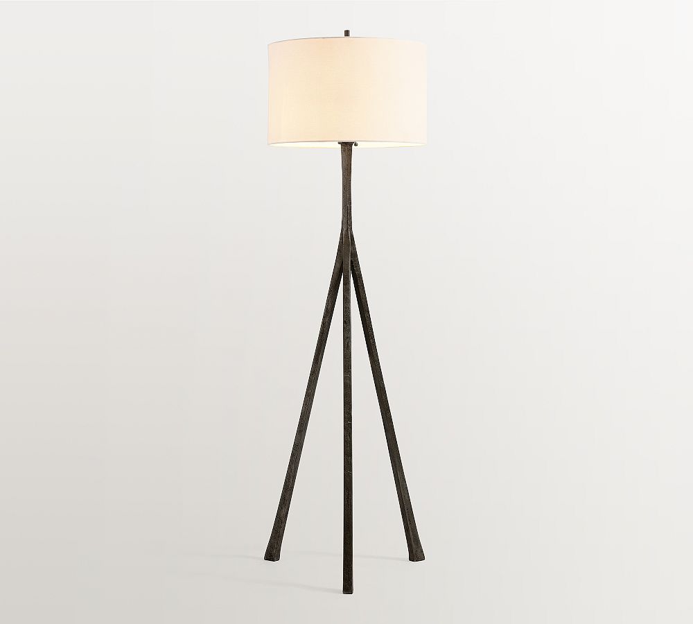 Easton Forged-Iron Tripod Floor Lamp (67&quot;)