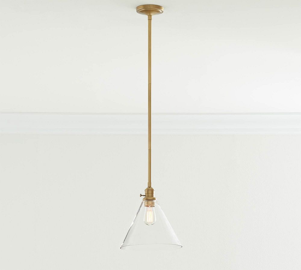 Flared Glass Pole Pendant (7&quot;-11&quot;)