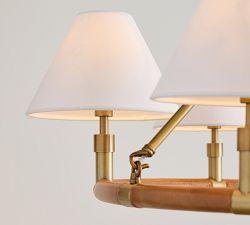 Chambers Leather Round Chandelier (36&quot;)