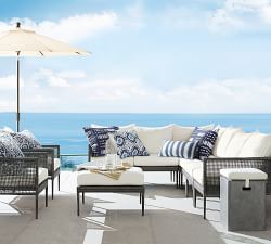 Cammeray Wicker Outdoor Ottoman (29&quot;)