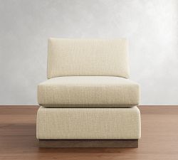 Build Your Own Carmel Slim Arm Wood Base Sectional