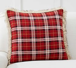Nottingham Plaid Faux Fur Back Pillow Cover
