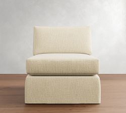 Build Your Own Carmel Slim Arm Slipcovered Sectional
