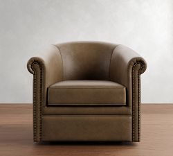 Cyrus Leather Swivel Chair