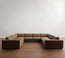 Carmel Lounge Leather U-Shaped Sectional (154&quot;)