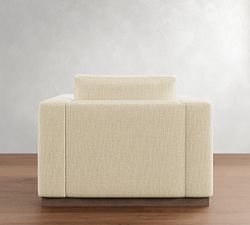 Carmel Wide Arm Wood Base Chair