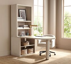 Cayman Peninsula Desk with Bookcase (36&quot; x 66&quot;)