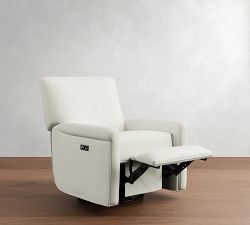Irving Roll Arm Manual &amp; Power Swivel Glider Recliner