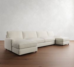 PB Comfort Square Arm Double Chaise Sectional (131&quot;&ndash;165&quot;)