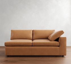 Build Your Own Dream Wide Arm Leather Sectional