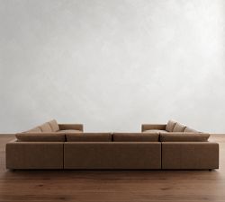 Carmel Lounge Leather U-Shaped Sectional (154&quot;)
