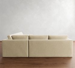 Carmel Slim Arm Slipcovered 3-Piece L-Shaped Sectional (110&quot;)