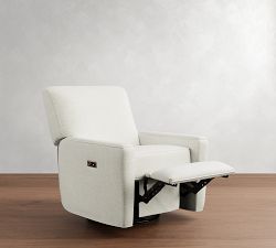 Irving Square Arm Manual &amp; Power Swivel Glider Recliner