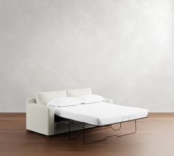 Shasta Square Arm Reversible Chaise Sleeper Sectional - Storage Available (84&quot;)