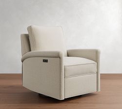 Tyler Roll Arm Manual &amp; Power Swivel Glider Recliner