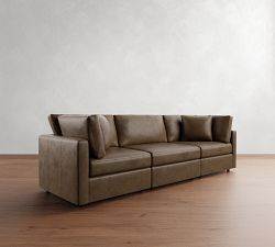 Modular Leather Sofa (74&quot;&ndash;160&quot;)