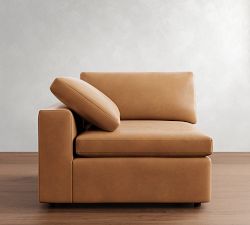 Build Your Own Dream Wide Arm Leather Sectional