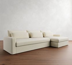 Westwood Square Arm Deep Seat Chaise Sectional (130&quot;&ndash;136&quot;)