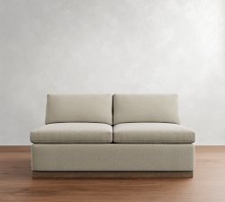 Build Your Own Dream Wide Arm Wood Base Sectional