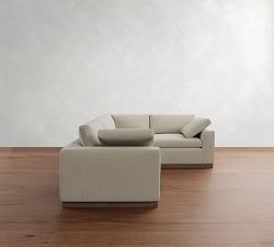 Dream Wide Arm Wood Base 3-Piece Sectional (120&quot;)