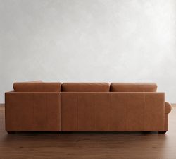 Big Sur Roll Arm Leather Return Bumper Sectional (115&quot;&ndash;148&quot;)