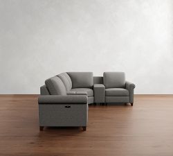 Cameron Roll Arm Reversible Power Reclining Sectional - Storage Available (111&quot;&ndash;125&quot;)