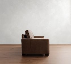 PB Comfort Square Arm Leather Sofa (62&quot;&ndash;88&quot;)
