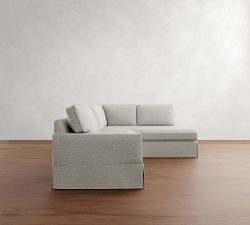PB Comfort Square Arm Slipcovered Return Bumper Sectional (121&quot;)