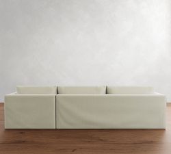 Serene Slipcovered Chaise Sectional (114&quot;&ndash;136&quot;)