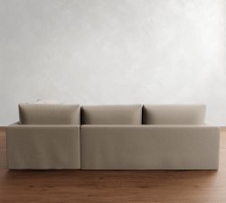 Westwood Square Arm Deep Seat Slipcovered 3-Piece Sectional (122&quot;)