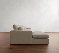 Westwood Square Arm Deep Seat Slipcovered Modular Chaise Sectional (142&quot;)
